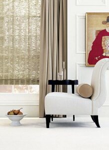 Bamboo Shades in seating area birmingham