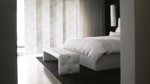 Panel Track Shades in bedroom birmingham