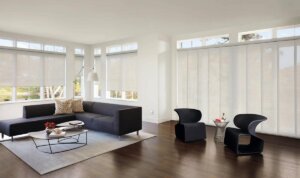 Panel track shades in living room 8 Birmingham