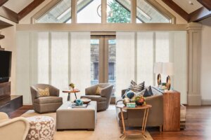 Panel Track Shades in living room birmingham