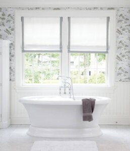 white roman shades in bathroom 3 birmingham