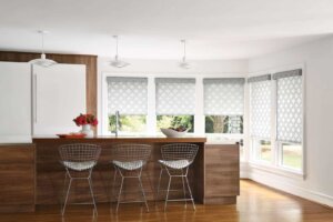 white roller shades in kitchen birmingham