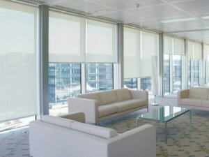 white roller shades in living room 3 birmingham