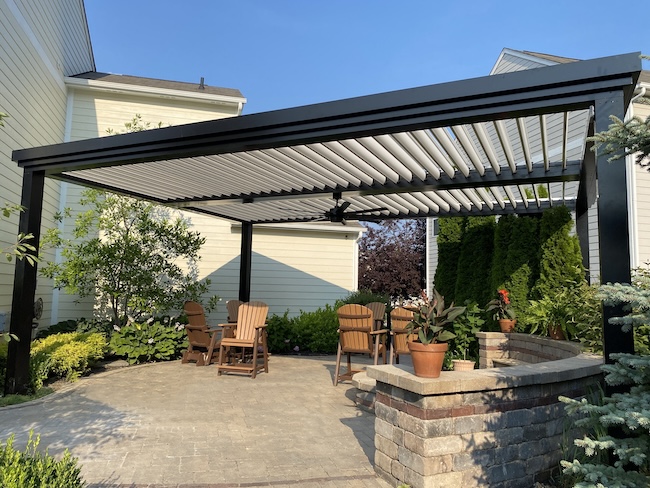 Latitude Black Frame Pergola in Birmingham